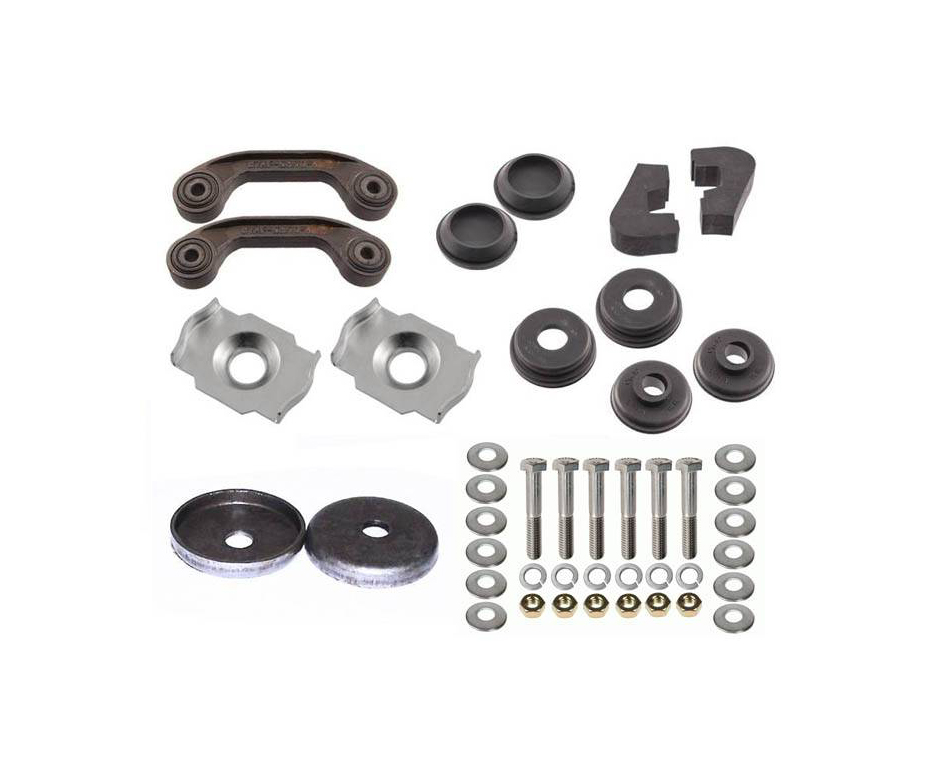 COMPLETE FRONT & REAR CAB MOUNT KITW/CAB MOUNT ARMS (195356